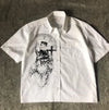 Y2K Gothic Printed Polo Shirt