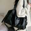 Y2K Solid Leather Tote