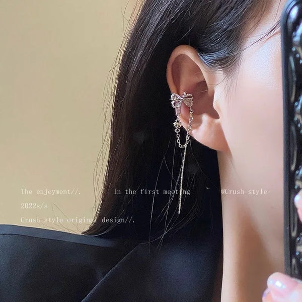 Y2K Butterfly Tassel EarClips