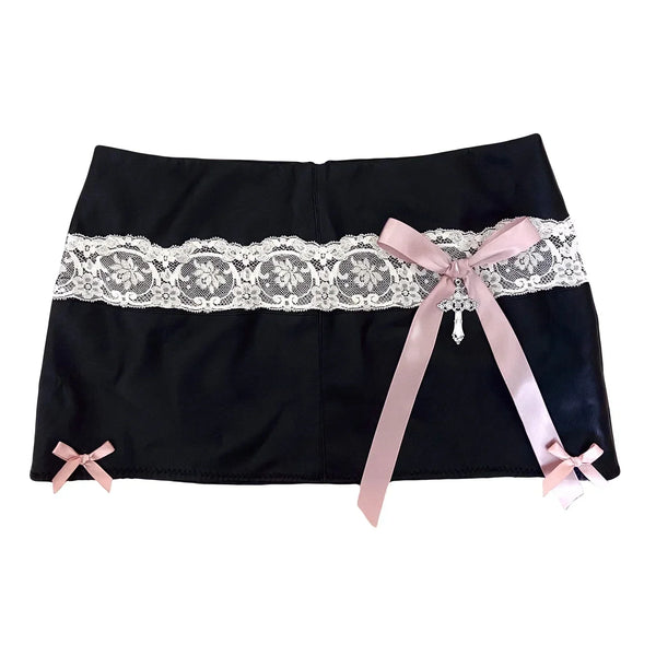 Y2K Raw Edge Skirt