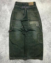 Y2K Black Skull Baggy Jeans