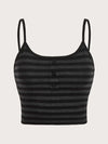 Y2K Goth Striped Cami
