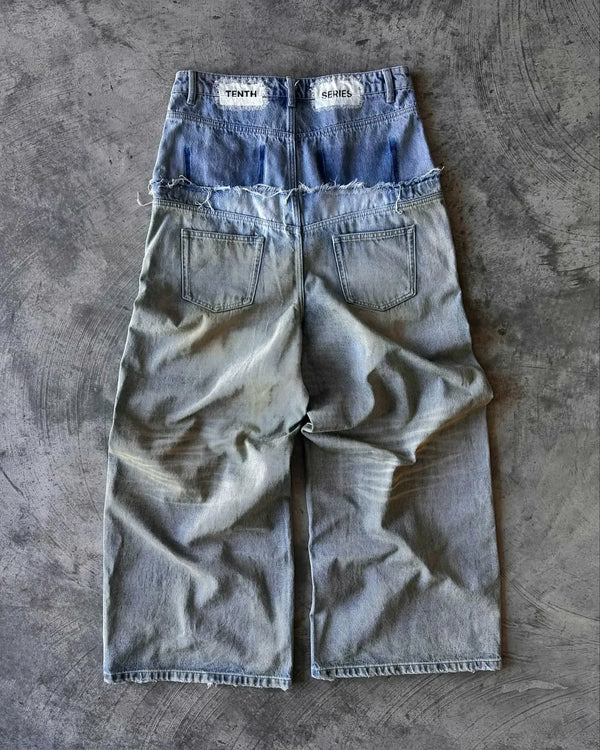 Y2K Punk Ripped Wide Pants