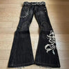 Y2K Black Skull Baggy Jeans