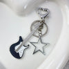Y2K Guitar Heart Key Chain