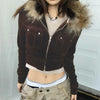 Vintage Y2K Hooded Coat