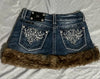 Y2K Raw Edge Skirt