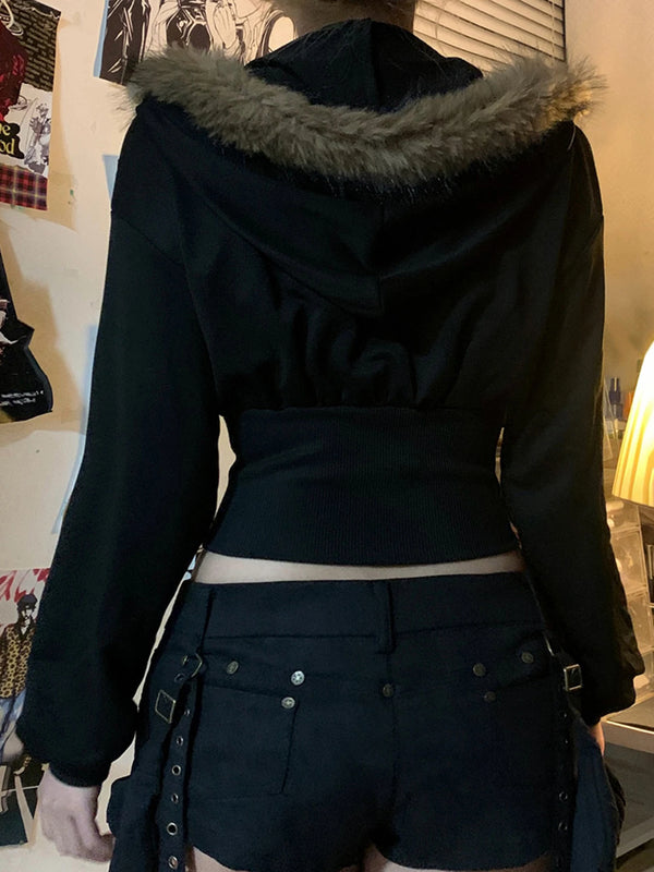 Y2K Casual Chic Fur Jacket