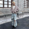 Y2K Leather Fur Collar Jacket