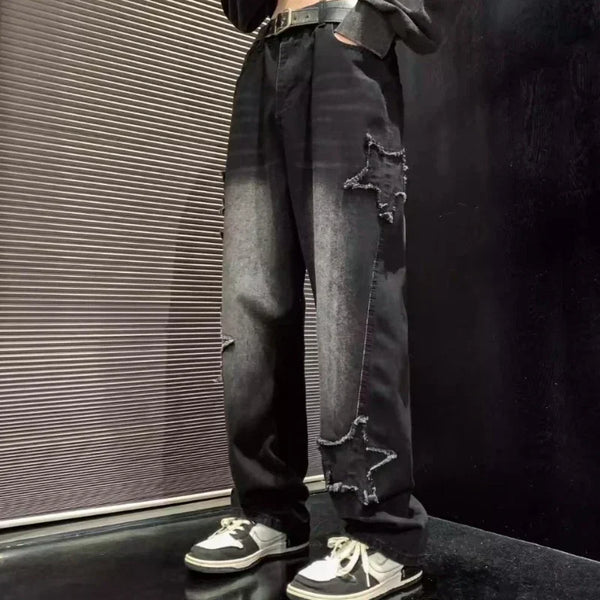 Y2K Star Patchwork Jeans