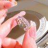 Y2K Crystal Heart Ring