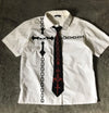 Y2K Gothic Printed Polo Shirt