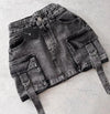 Y2K Raw Edge Skirt