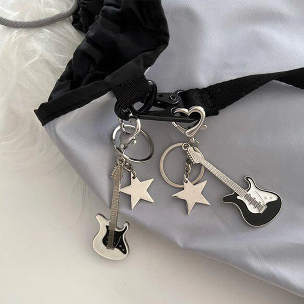 Y2K Guitar Heart Key Chain
