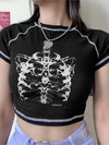 Y2K E-Girl Skeleton Shirt