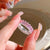 Y2K Crystal Heart Ring