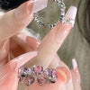 Y2K Crystal Heart Ring