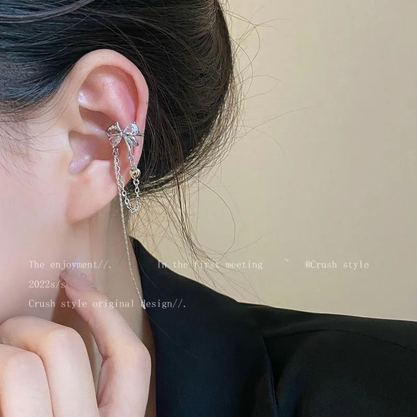 Y2K Butterfly Tassel EarClips