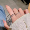 Y2K Sparkling Pink Rings