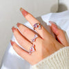 Y2K Crystal Heart Ring