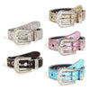 Y2K Rhinestone Leather Belt