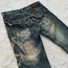 Y2K Retro Pattern Flare Pants