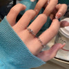 Y2K Sparkling Pink Rings