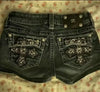 Y2K Oversized Goth Shorts