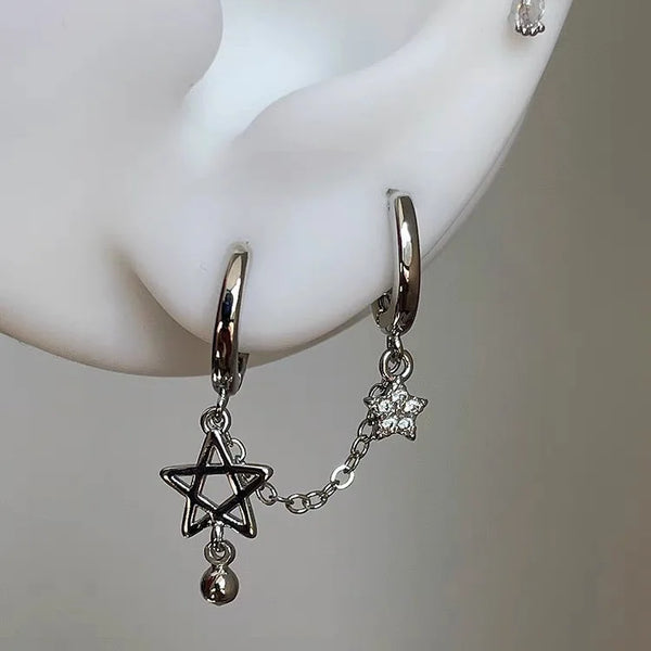 Y2K Star Chain Earing