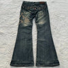 Y2K Retro Pattern Flare Pants