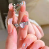 Y2K Crystal Heart Ring