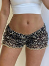 Y2K Leopard Print Shorts