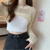 Y2K Crochet Knit Crop Top