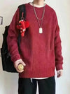 Y2K Solid Color Knit Sweater