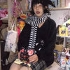 Y2K Gothic Skull Sweater