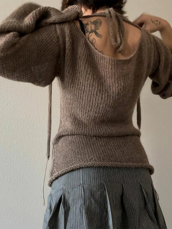 Y2K Knit Pullover Top