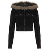 Vintage Y2K Hooded Coat