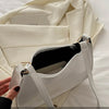 Y2K Solid Color Leather Bag