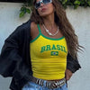 Y2K Brazil Crop Top