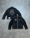 Y2K Leather Fur Collar Jacket
