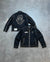 Y2K Leather Fur Collar Jacket