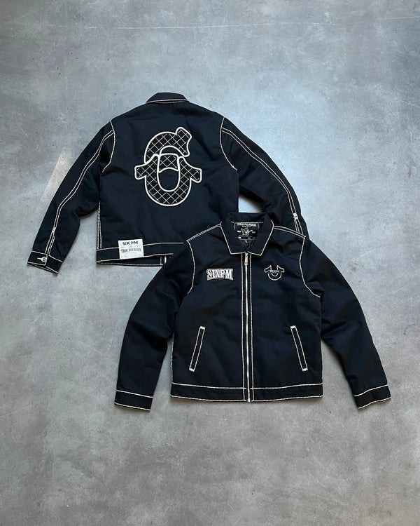 Y2K Leather Fur Collar Jacket