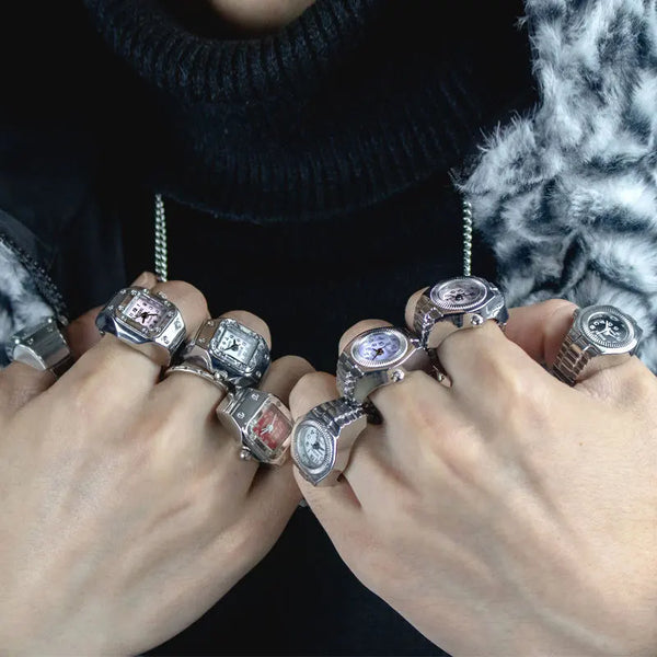 Y2K Finger Watch Rings