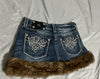 Y2K Raw Edge Skirt