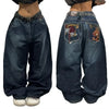 Y2K Black Skull Baggy Jeans