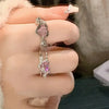 Y2K Crystal Heart Ring