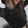 Vintage Y2K Hooded Coat