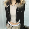 Vintage Y2K Hooded Coat