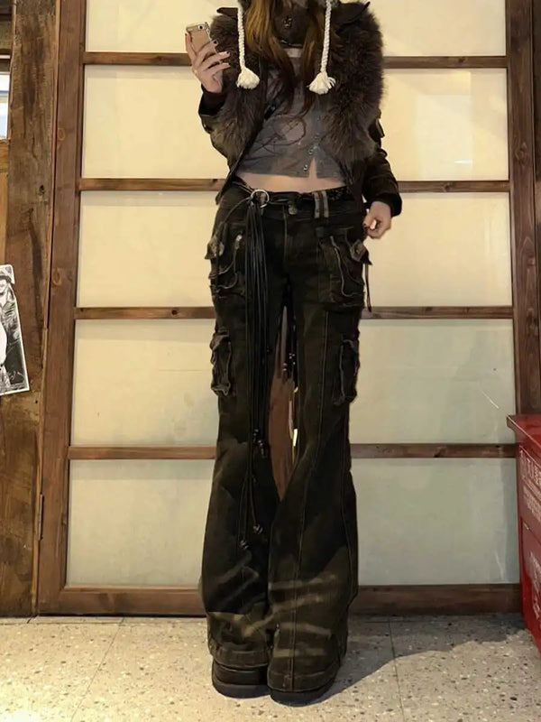 Y2K Denim Cargo Pants