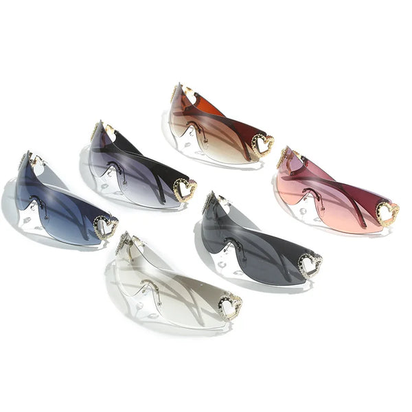 Y2K Sporty Heart Sunglasses